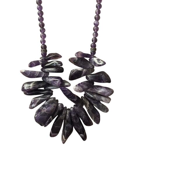 Barse Sterling Silver Amethyst Statement Necklace Western - Picture 2 of 8